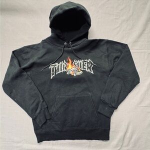 Thrasher Neckface Burning Cop Car Pullover Hoodie Mens M Skateboarding Graffiti